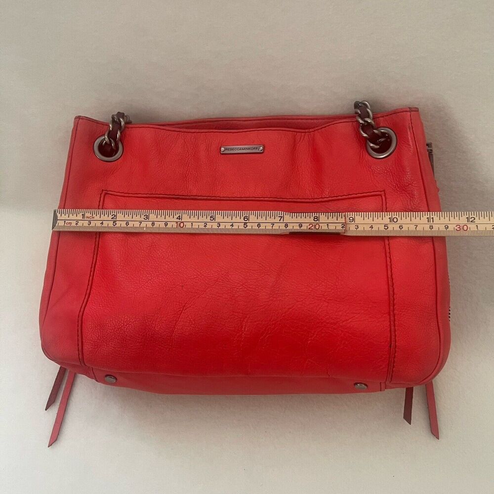 Rebecca Minkoff Swing Chain Orange Persimmon Leather Shoulder Bag - Picture 5 of 16